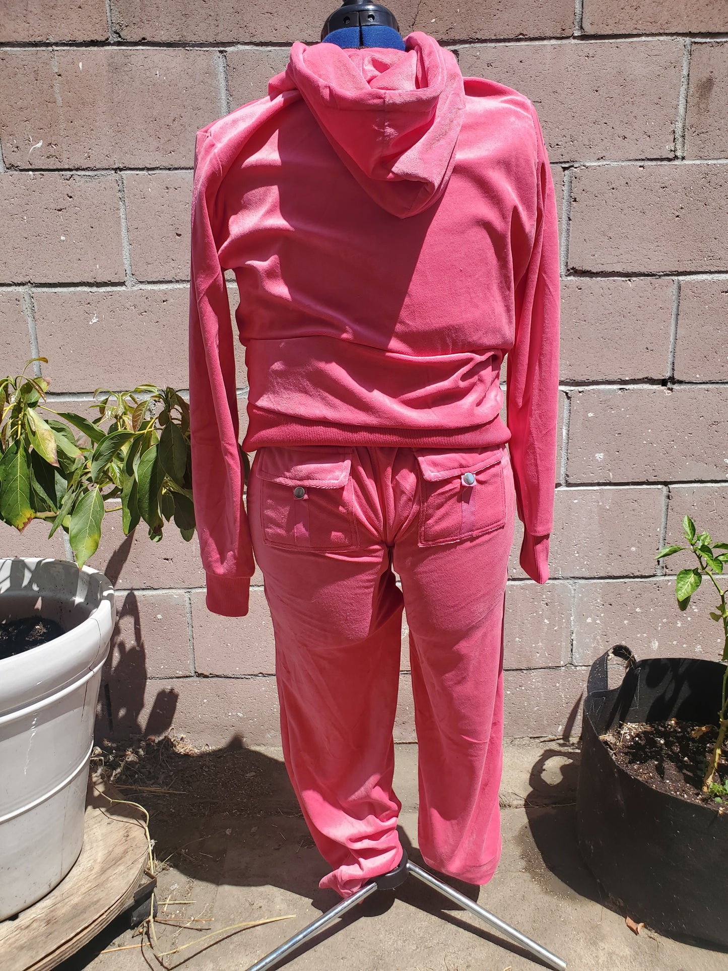 Going Out Velour Tracksuit | Starburst PINK