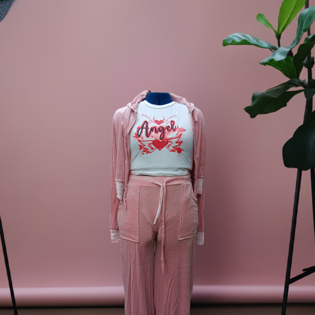 Blossom Luxurious Velour 2 Piece Tracksuit