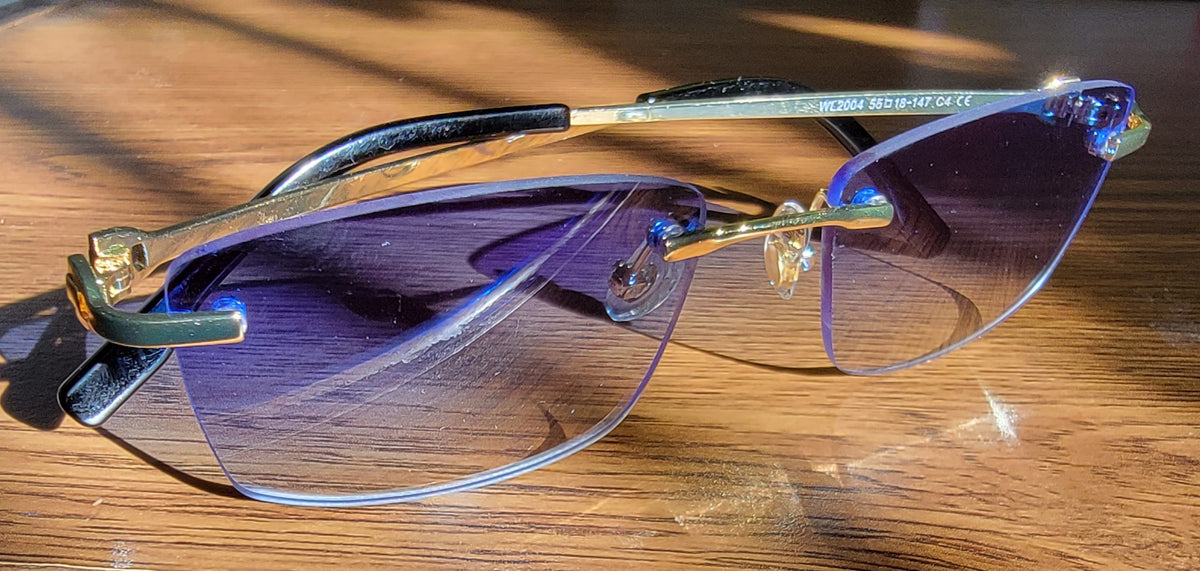 Tinted Frozen Azul Fashion Line Glasses