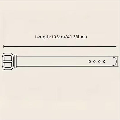 Heart Shaped Buckle Wide Y2K Waist Belt - BEIGE