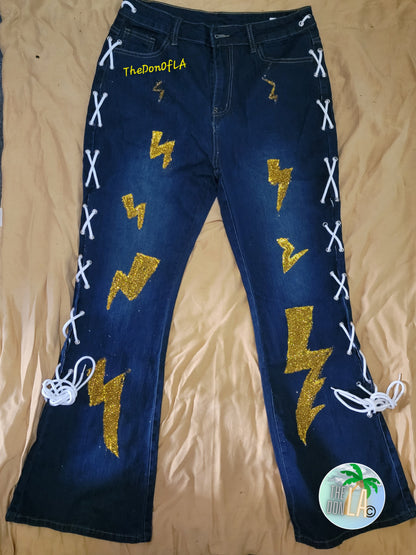 CaliGirl Laced flare jeans