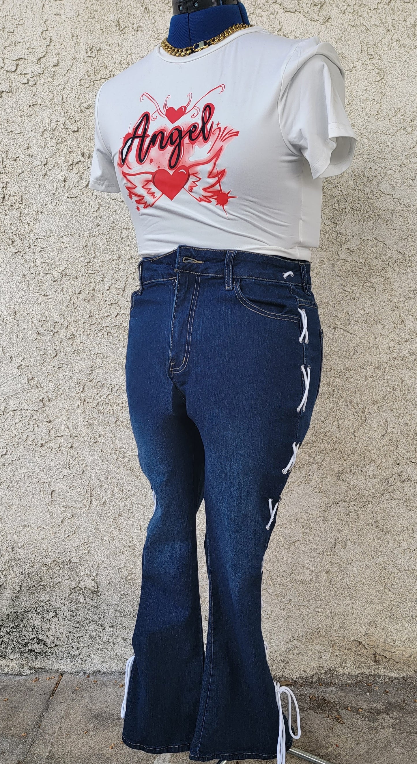 CaliGirl Laced flare jeans