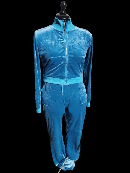 The Tryouts Velour Jogger Set | Y2K Fashion | Baby Blue