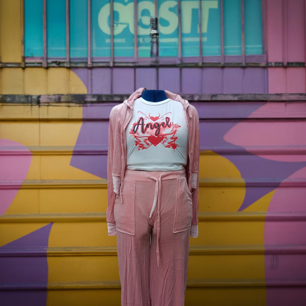 The Tryouts Velour Jogger Set | Y2K Fashion | Baby Blue
