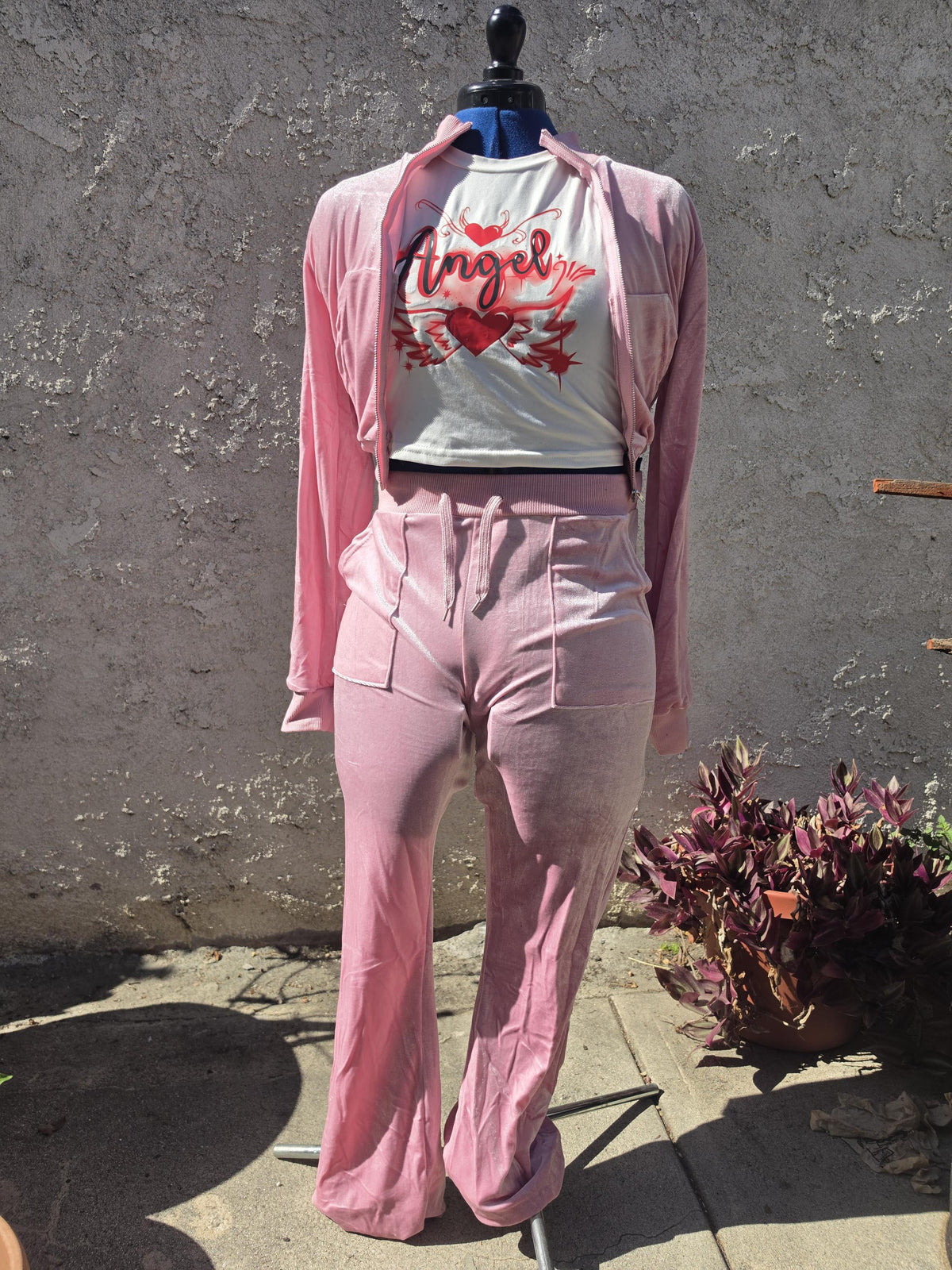 The Tryouts Velour Jogger Set | Y2K Fashion | PINK