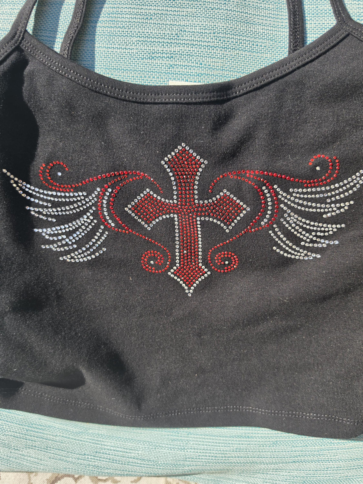 Rebel Soul Rhinestone Cross Camisole