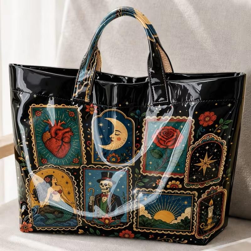 A Glossed-Up Tote Bag | Punk Style | Tarot Bag