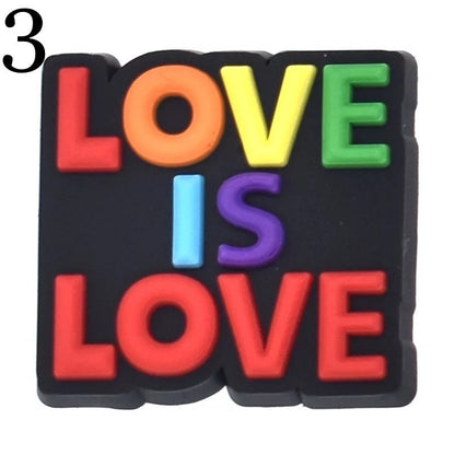 LGBTQ pride croc charms | Jibbitz | croc charms | love is love | pride