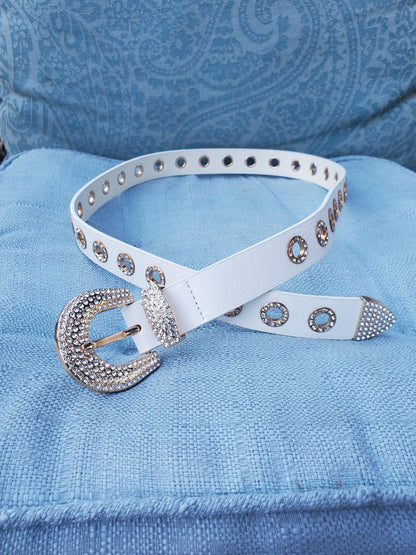 Dark Romance Winged Heart Statement Buckle |Studded Belt