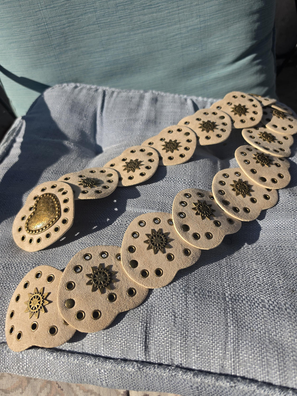 Heart Shaped Buckle Wide Y2K Waist Belt - BEIGE