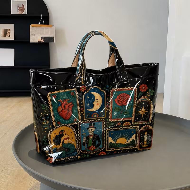A Glossed-Up Tote Bag | Punk Style | Tarot Bag