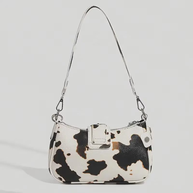 Run The Town Vintage Clutch Bag - Cow Print