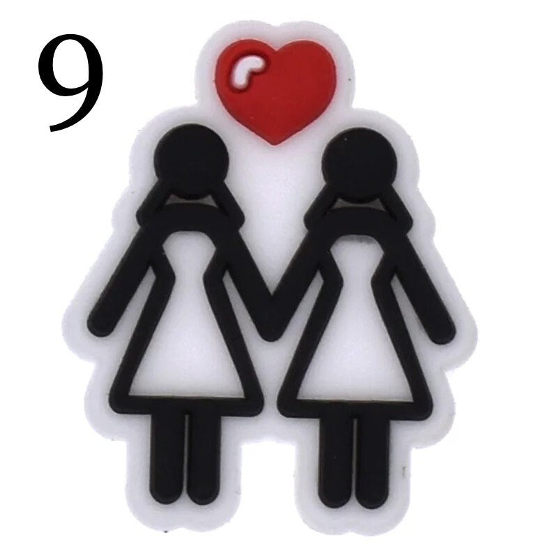 LGBTQ pride croc charms | Jibbitz | croc charms | love is love | pride