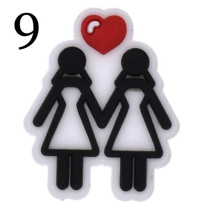 LGBTQ pride croc charms | Jibbitz | croc charms | love is love | pride